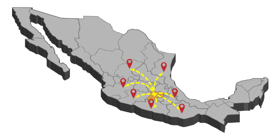 Mapa de distribución Rusticatto